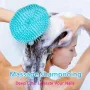 Силиконова четка за ексфолиране на скалпа, снимка 1