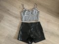 Н&М къси панталони+FAsister топ в каре, снимка 1