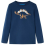 Детска тениска с дълъг ръкав, нейви синьо, 128（SKU:12862, снимка 1 - Детски тениски и потници - 44871637