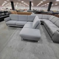 Светло сив ъглов диван от плат с ракла и чекмеджe "LIRIO-S", снимка 5 - Дивани и мека мебел - 39964260