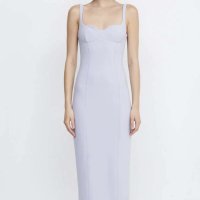 BEC+BRIDGE виолетова дълга рокля с презрамки, размер XS, миди , снимка 3 - Рокли - 43647272