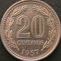 20 центаво 1957, Аржентина, снимка 1 - Нумизматика и бонистика - 28306343