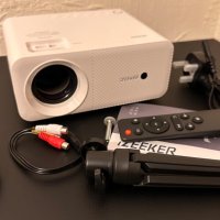 Нов Мощен Проектор iZEEKER с Bluetooth 5.2 - 200'' Екран, 8000:1 Контраст, снимка 8 - Плейъри, домашно кино, прожектори - 43661723