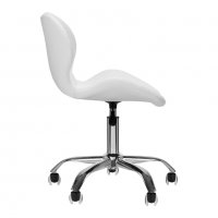 Козметичен стол - табуретка с облегалка QS-06 42/54 см - бяла /черна, снимка 5 - Друго оборудване - 39929529