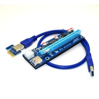 НОВ Екстендер Estillo Riser Card 6Pin PCI-Е x 1 към PCI-Е x16 риг крипто рейзъри, снимка 3 - Кабели и адаптери - 35148639