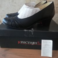 Черни нови дамски обувки „Кристиян Шуус“ от естествена кожа №41, снимка 3 - Дамски елегантни обувки - 38510530