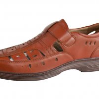 Мъжки обувки пролет-лято кафеви мод.06, снимка 1 - Ежедневни обувки - 40189117