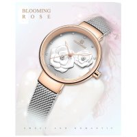 Дамски часовник Naviforce Crystal Watch, Златист / Сребрист, снимка 5 - Дамски - 40246365