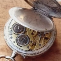 Moesa,швейцарски джобен часовник,сребро,злато,ниело, снимка 5 - Антикварни и старинни предмети - 43910260