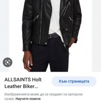 All Saints Holt Biker Lamb Leather Jacket Slim Fit Mens Size L НОВО! ОРИГИНАЛ! Ест. кожа!, снимка 4 - Якета - 40239008