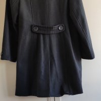 Зимно елегантно вълна черно палто, снимка 4 - Палта, манта - 26535744