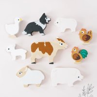  Le Toy Van Дървена играчка за подреждане, селскостопански животни, снимка 2 - Образователни игри - 43114988
