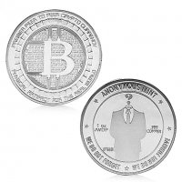 Биткойн монета Анонимните - Bitcoin Anonymos mint ( BTC ), снимка 2 - Нумизматика и бонистика - 20936102