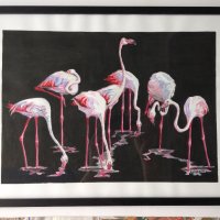 Група от фламинго, снимка 1 - Картини - 27928934