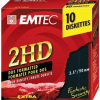 Флопи дискети EMTEC 1.44Mb - 10 броя, снимка 1 - Други - 44080525