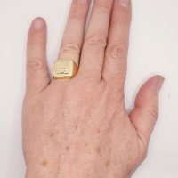 Златен  мъжки  пръстен  14К , снимка 14 - Пръстени - 39187224