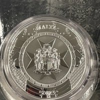 1 oz Сребро Рицарите от минало - Малта 2023, снимка 6 - Нумизматика и бонистика - 43257036