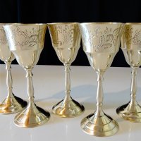 Английски бронзови чаши,гравирани. , снимка 2 - Антикварни и старинни предмети - 32667080