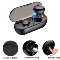 Безжични слушалки, Y30, Bluetooth 5, черни, снимка 3 - Слушалки за компютър - 40779375