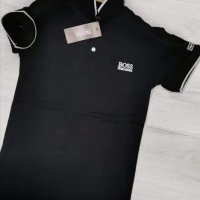 Мъжка тениска с яка Boss код 84, снимка 1 - Тениски - 32404364