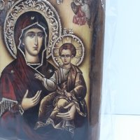 Икона на платно А5 на Пресвета Майка Богородица Закрилница - ръчна изработка . Модел Г. , снимка 9 - Икони - 37797086