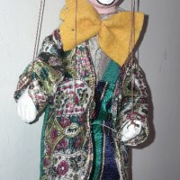 Марионетка Шмидер- Клоун от истинско дърво, ръчна изработка 3, снимка 3 - Антикварни и старинни предмети - 43820834