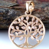 Златен медальон Дървото на живота, уникално красив 1.70ама, снимка 3 - Колиета, медальони, синджири - 26504801