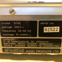 Metrosound Plus ST40, снимка 15 - Ресийвъри, усилватели, смесителни пултове - 43586575