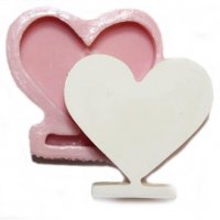 Сърце на стойка рамка снимка силиконов молд форма калъп фондан шоколад гипс декор