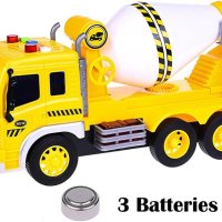 Камион миксер за цимент със светлини и звук 1:16 Push & Go Фрикционна играчка за момчета и момичета, снимка 1 - Коли, камиони, мотори, писти - 43293881