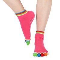 Чорапи за йога, с шарени пръсти, чорапи за пилатес, размер: 35-39, снимка 3 - Йога - 43898443
