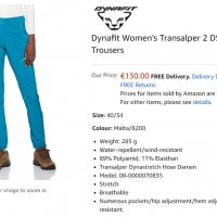 Dynafit Transalper Light DST Pants Blue Women clothing, снимка 2 - Спортни екипи - 26748291