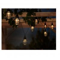 Комплект лампи Mercado Trade, LED соларни лампи, Светлинна верига, 10бр, Черен, снимка 2 - Декорация за дома - 39618309