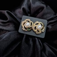Луксозни обеци 24к златно покритие, снимка 2 - Обеци - 43832408