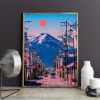 Постер/Картина планината Фуджи - Япония, снимка 1 - Картини - 43524093