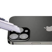 Стъклен протектор за камера - iPhone 13 Pro / 13 Pro Max - черен, снимка 3 - Стъкла за телефони - 43762667