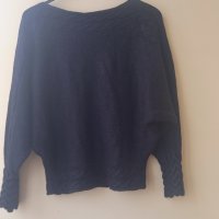 Черен дамски пуловер , снимка 2 - Блузи с дълъг ръкав и пуловери - 43938390