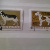 Стари  български марки с кучета, снимка 1 - Филателия - 40707969