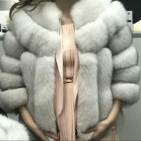 Дамско луксозно палто с лисица , снимка 1 - Палта, манта - 27482089