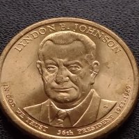 Възпоменателна монета 1 долар LYNDON B. JOHNSON 36 президент на САЩ (1963-1969) за КОЛЕКЦИЯ 37756, снимка 1 - Нумизматика и бонистика - 40765060