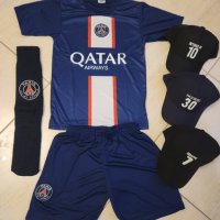 Детско Комплект + Екип Мбапе Детско ПАРИЖ Black White MBappe PSG New, снимка 11 - Футбол - 40028381