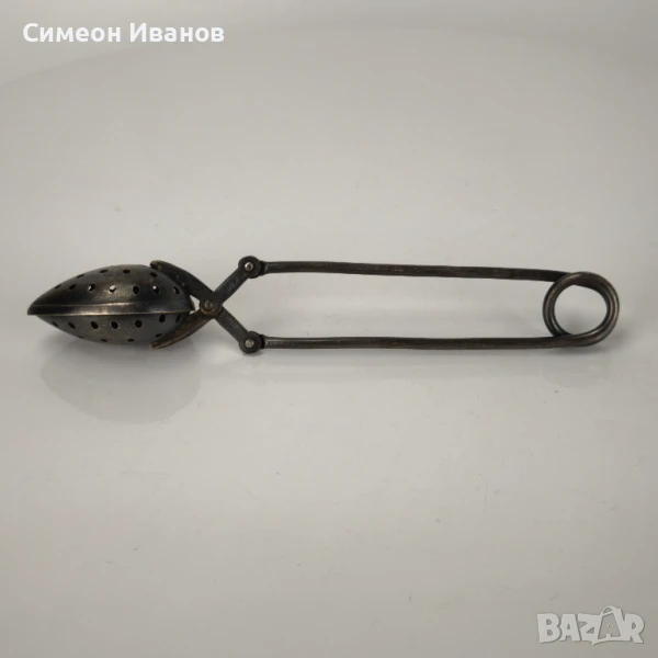 Стара метална лъжица за чай за запарка СССР #6152, снимка 1