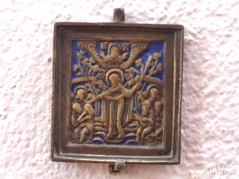 Нагръдна руска икона от 19-ти век., снимка 1