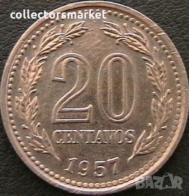 20 центаво 1957, Аржентина, снимка 1