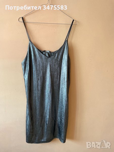 Сива блестяща рокля, снимка 1