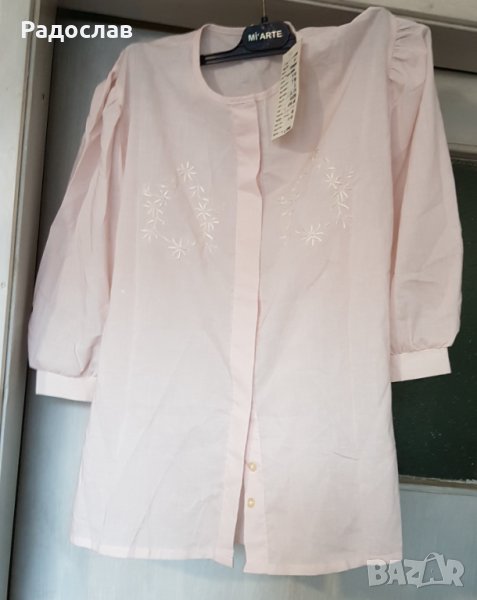 Продавам нова дамска блуза розова с бродерия , снимка 1