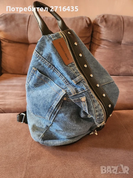 Дамска дънкова раница , снимка 1