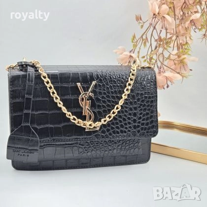 Yves Saint Laurent Черна Дамска Кожена Чанта , снимка 1