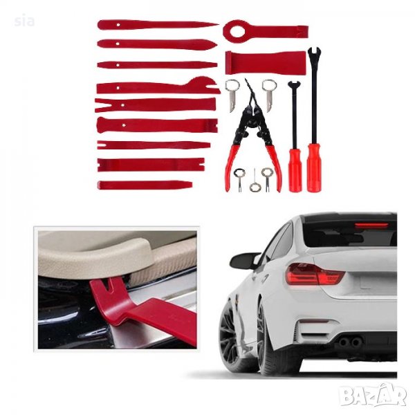 Инструменти за интериор, Комплект инструменти за демонтаж интериорни елементи, 19части, снимка 1