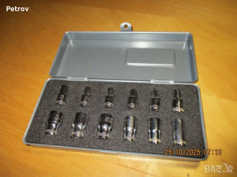 HEYCO 25-6 - MADE IN GERMANY - ORIGINAL HEYCO - 1/4" PROFI-Set ПРОФЕСИОНАЛЕН Комплект вложки 4-13 mm, снимка 1